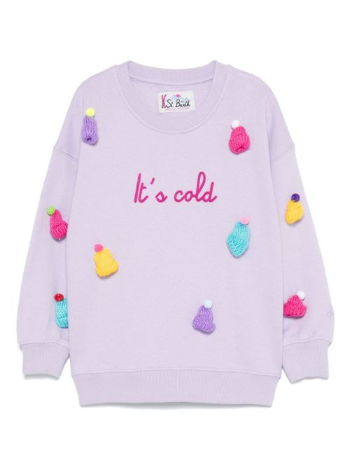 Felpa bambina lilla Briony MC2 SAINT BARTH Kids | BRIONY W 01636gPATCH EMB